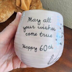 Pavilion Gift Company Dandelion Wishes Soy Filled Candle Happy 60th Birthday NWT